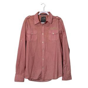 Scotch & Soda Red Gingham Button-Up Shirt Men's Size XL | Casual | Western